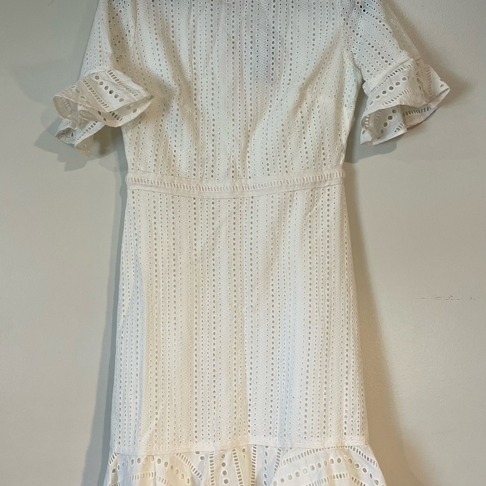 Banana Republic White Eyelet Midi Dress